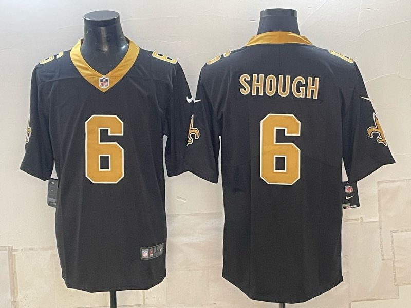 Men 2026 New Orleans Saints #6 Shough black Limited NFL Jersey 10120